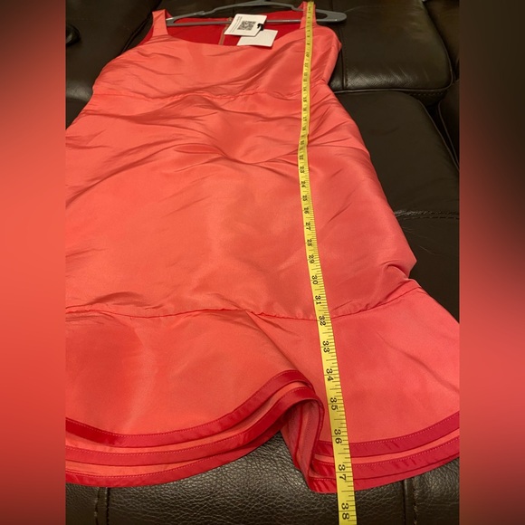 Red Valentino Dress Women Pink Taffeta Ruffle Hem - Picture 13 of 15